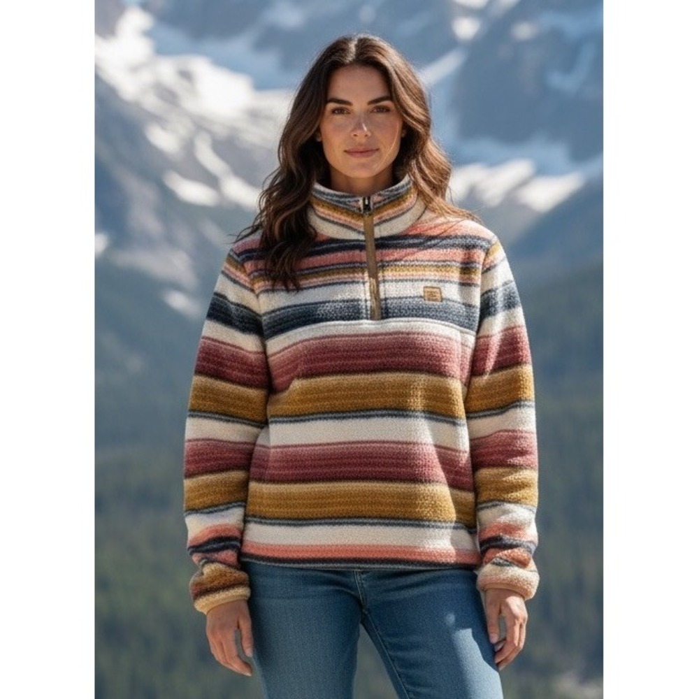 Billabong Adventure Division Fleece 1/4 Zip Pullover Sweatshirt Women's Small